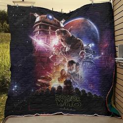 Doctor Who Tv Series Funny Poster Quilt Blanket and Home Decor