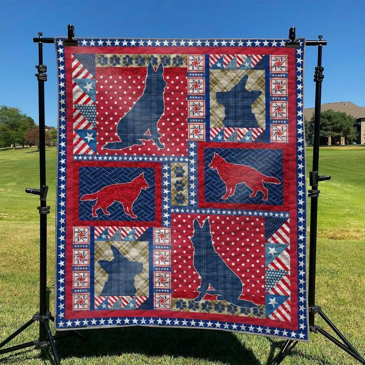 Dog 01 DHCLD0909 Quilt Blanket and Home Decor