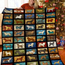 Dog 3D Customized Quilt TUH87091 PLEN2407 and Home Decor