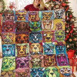 Dog 3D Customized Quilt TUH87612 PLEN2407 and Home Decor