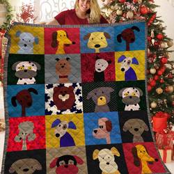 Dog 3D Customized Quilt TUH87659 PLEN2407 and Home Decor