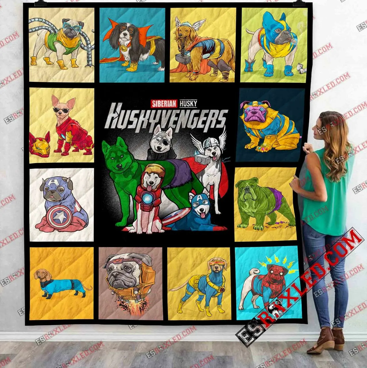 Dog Avenger Quilt 10 Marvel Infinity War End Game 3D Customized Quilt Blanket and Home Decor