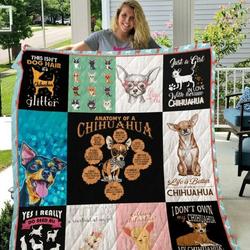 Dog Chihuahua Quilt Blanket Beeqt5055  Quilt and Home Decor