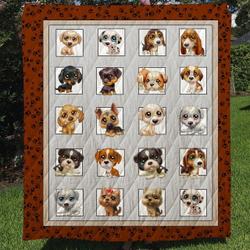 Dog Cl09100101Mdq Quilt Blanket and Home Decor
