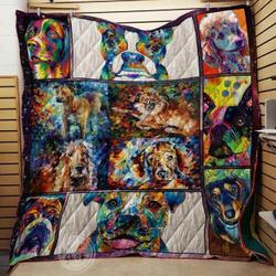 Dog Colors Blanket Th1707 Quilt and Home Decor