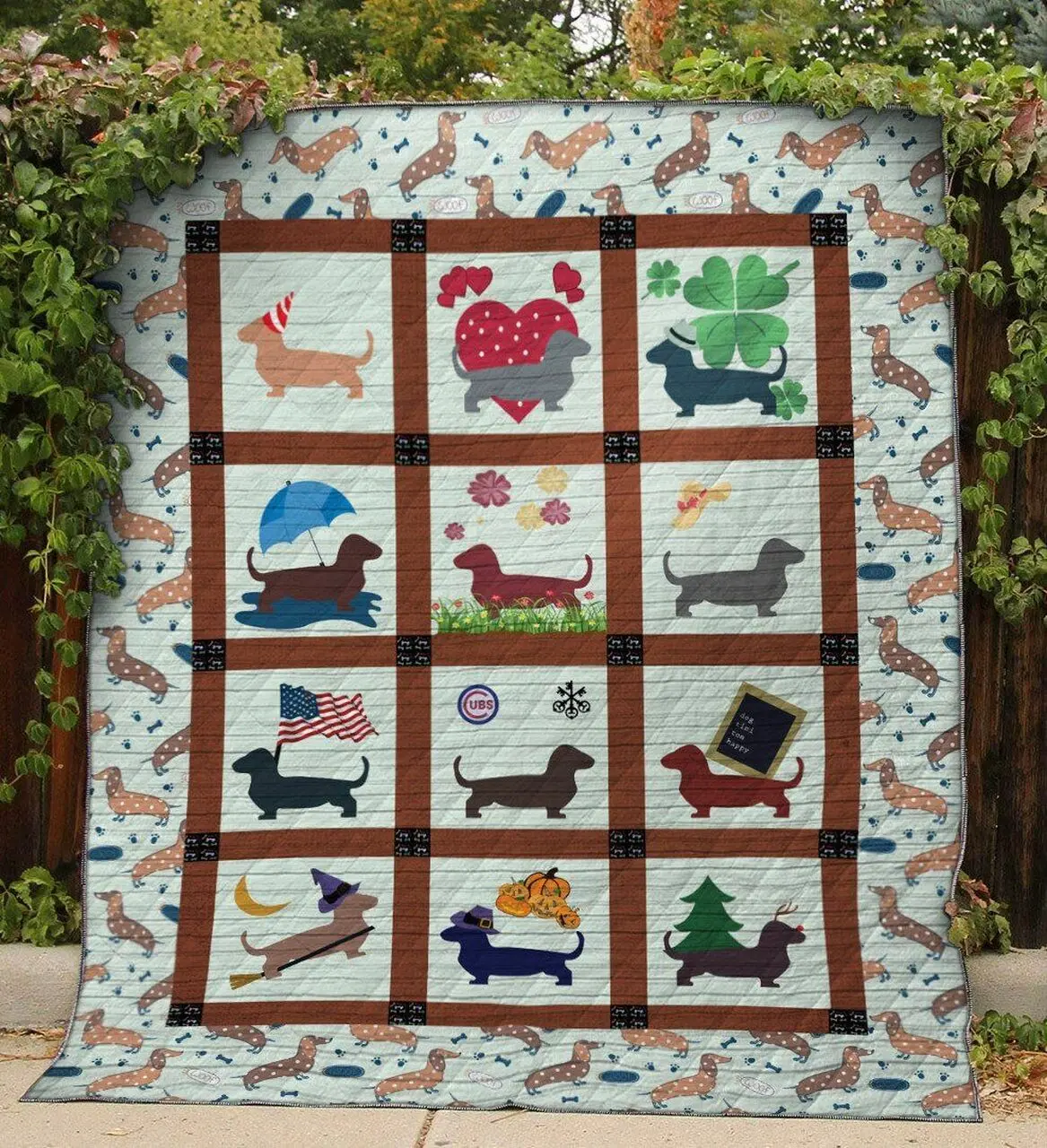 Dog Dachshund 1103 3817 3D Customized Quilt Blanket 382 and Home Decor