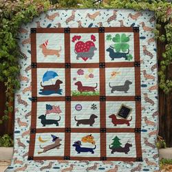 Dog Dachshund 1103 3817 3D Customized Quilt Blanket 382 and Home Decor