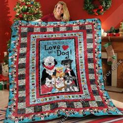 Dog For Happy Life V1 QE 3D Customized Quilt and Home Decor