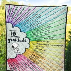 Dog Gratitude Premium Quilt Se and Home Decor