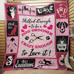 Dog Groomer Quilt Blanket ABC07114292 and Home Decor
