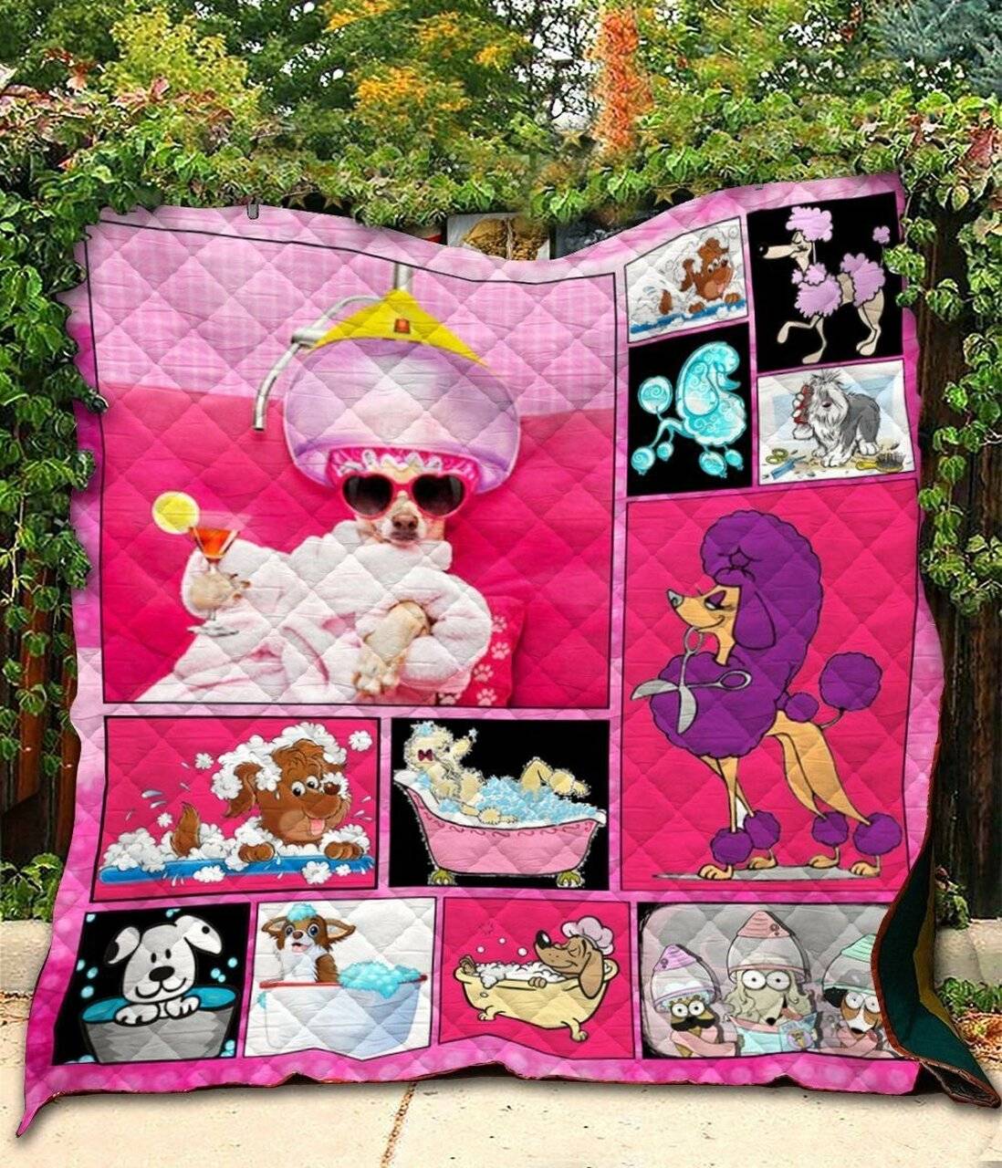 Dog Grooming Quilt Blanket Dhc0910531Vt and Home Decor