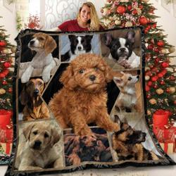 Dog Hexa Vintage MMV1 3D Customized Quilt and Home Decor
