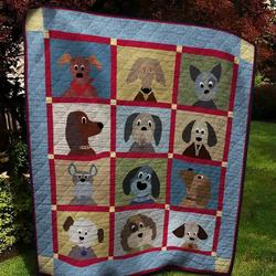 Dog Ht140508 Quilt Blanket and Home Decor