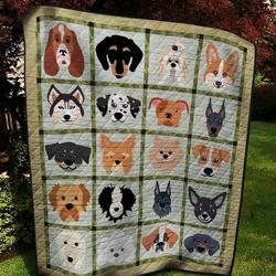 Dog Nn140510 Quilt Blanket and Home Decor