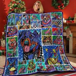 Dog The Lovers Quilt Blanket ABC06011201 and Home Decor