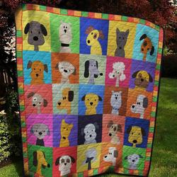 Dog TL140511 Quilt Blanket and Home Decor