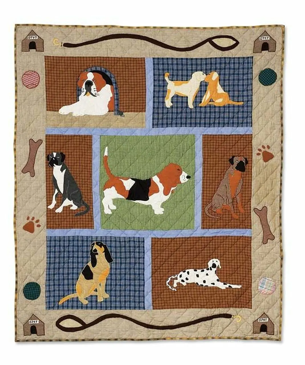 Dogs CLM020761 Quilt Blanket and Home Decor