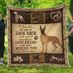 Dogs Great Dane Beside You Ee40196 Quilt Cyli0308 and Home Decor