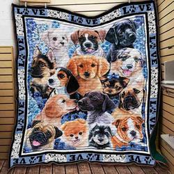 Dogs L V1 3D Customized Quilt and Home Decor