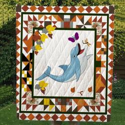 Dolphin Cl14100183Mdq Quilt Blanket and Home Decor