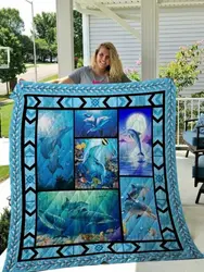 Dolphin Clh1610006Q Quilt Blanket and Home Decor