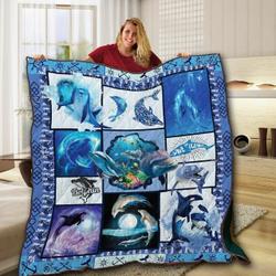 Dolphin Cute NTTH011298 3D Customized Quilt and Home Decor