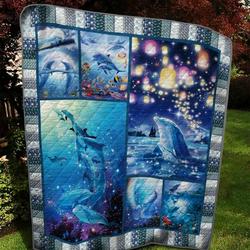 Dolphin I Saw An Angel Quilt Blanket Dhc020120663Td and Home Decor