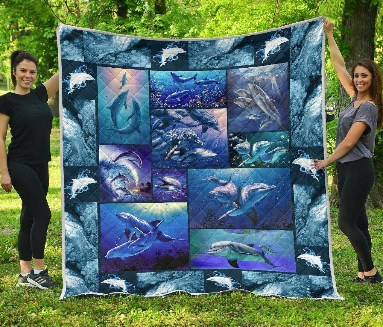 Dolphin In Heart ZS 3D Customized Quilt and Home Decor