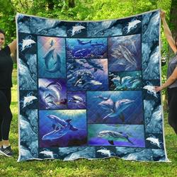 Dolphin In Heart ZS 3D Customized Quilt and Home Decor