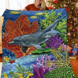 Dolphin Jfj Quilt Nto and Home Decor