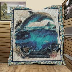 Dolphin Nature Surrealism JB17 NTTH011298 3D Customized Quilt and Home Decor