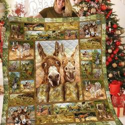 Donkey Donkey Makes Me Happy Quilt Itc and Home Decor
