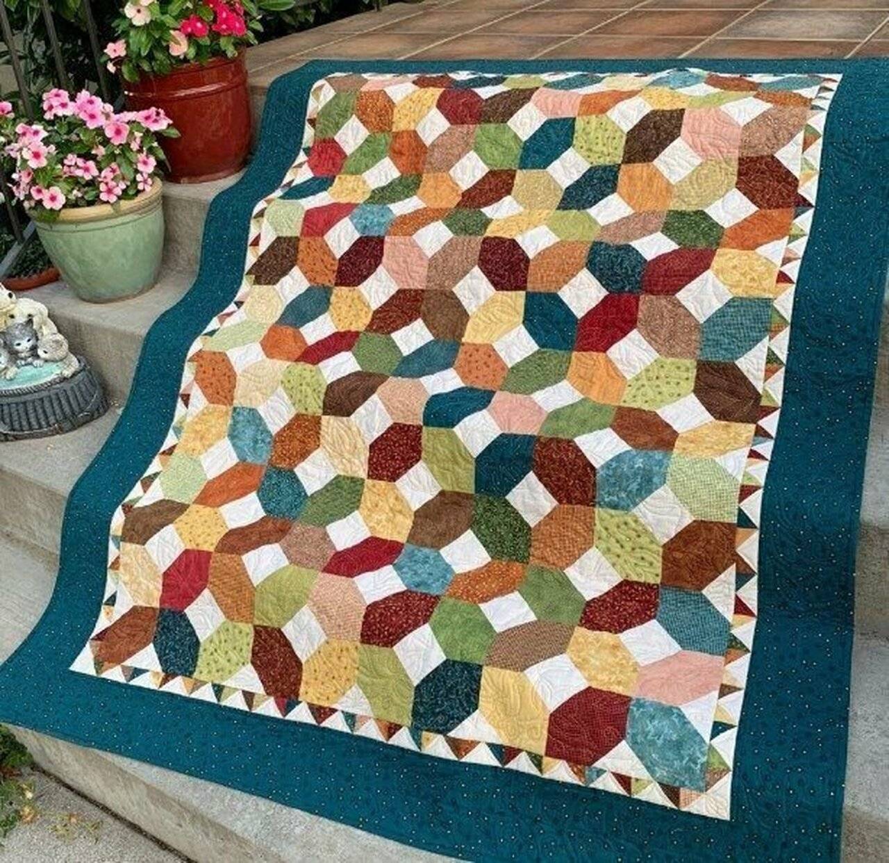 Donut Pattern Hur Quilt gj and Home Decor