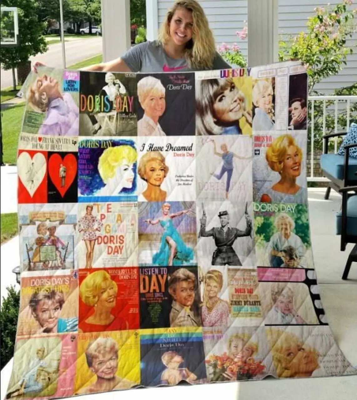 Doris Day Quilt Blanket Limited Quilt Blanket and Home Decor