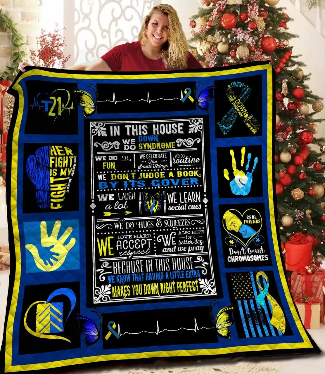 Down Syndrome Jfj Quilt Qap and Home Decor