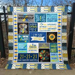 Down Syndrome Warrior DHCDHC DT0910 Quilt Blanket and Home Decor