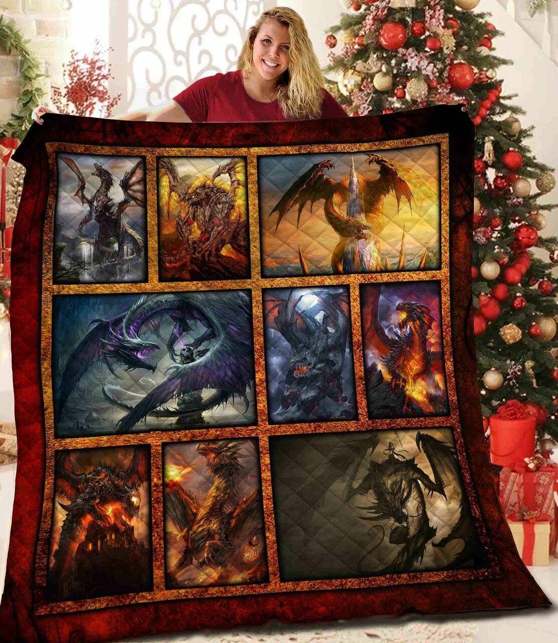 Dragon 3D Customized Quilt TUH87111 PLEN2407 and Home Decor