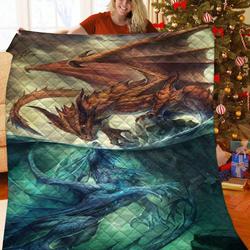 Dragon 3D Customized Quilt TUH87172 PLEN2407 and Home Decor