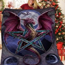 Dragon 3D Customized Quilt TUH87205 PLEN2407 and Home Decor