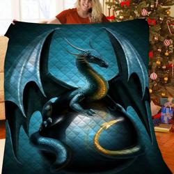 Dragon 3D Customized Quilt TUH87318 PLEN2407 and Home Decor