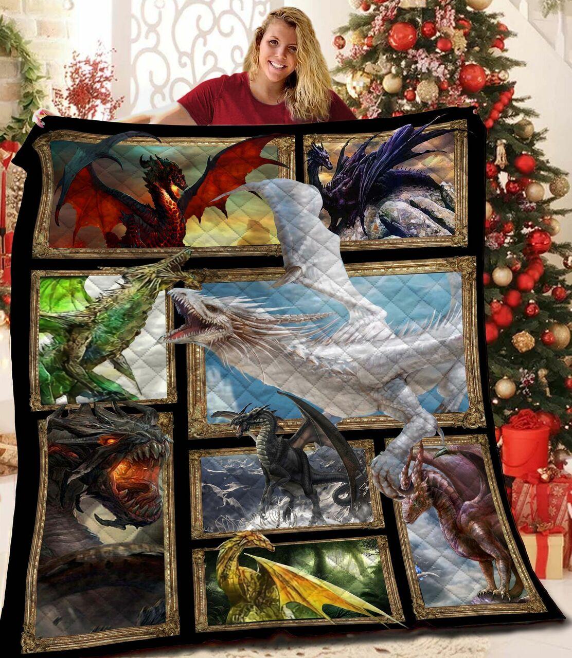 Dragon 3D Customized Quilt TUH87319 PLEN2407 and Home Decor