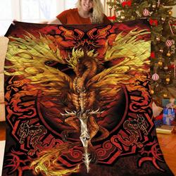 Dragon 3D Customized Quilt TUH87324 PLEN2407 and Home Decor