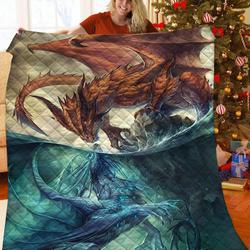 Dragon 3D Customized Quilt TUH87600 PLEN2407 and Home Decor
