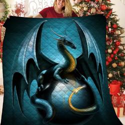 Dragon 3D Customized Quilt TUH87619 PLEN2407 and Home Decor