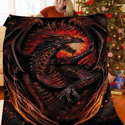 Dragon 3D Customized Quilt TUH87641 PLEN2407 and Home Decor