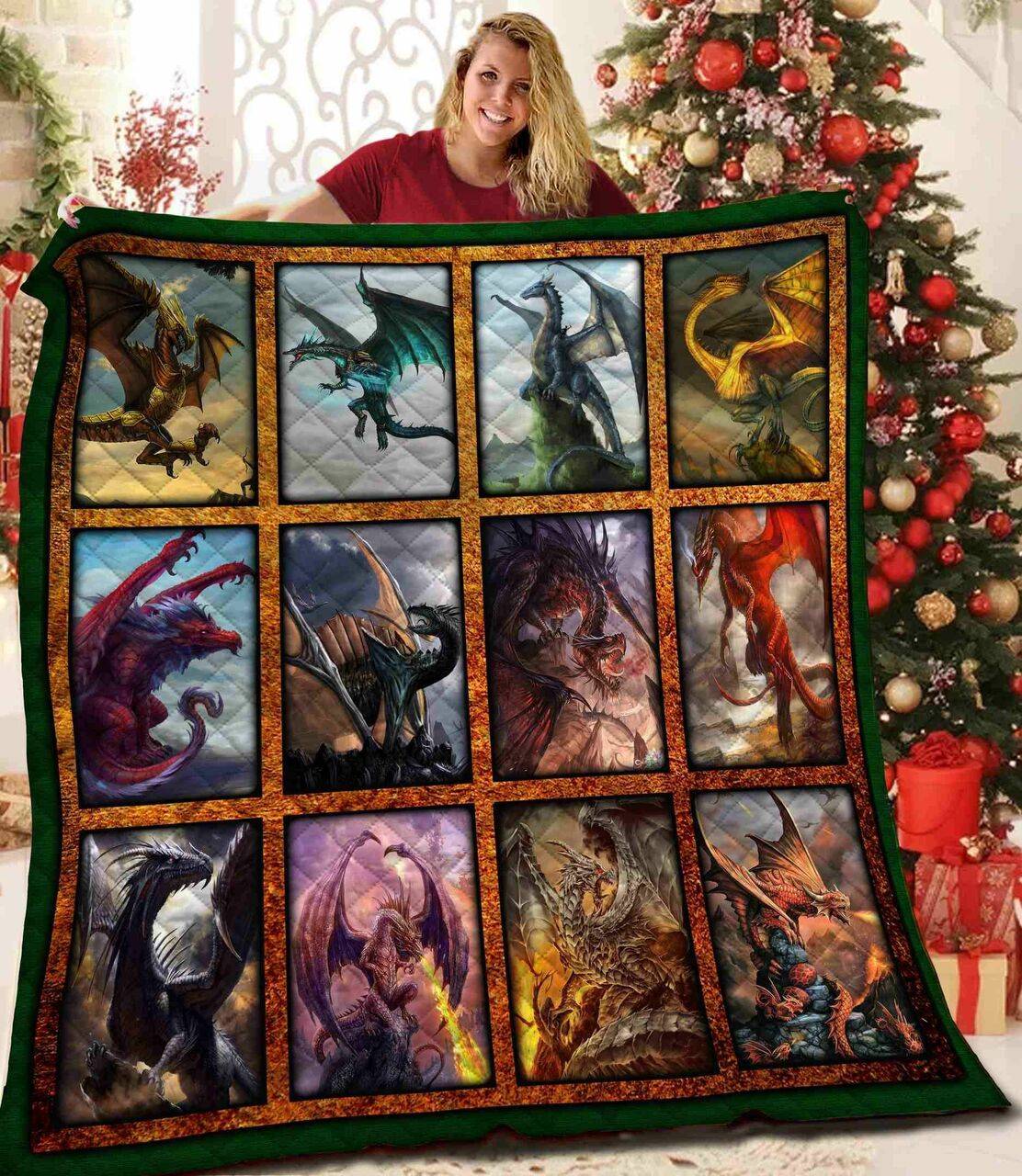 Dragon 3D Customized Quilt TUH87649 PLEN2407 and Home Decor