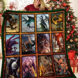 Dragon 3D Customized Quilt TUH87649 PLEN2407 and Home Decor