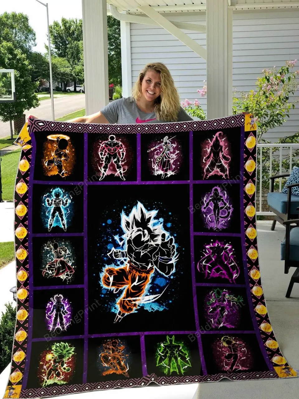 Dragon Ball Goku Art Quilt Blanket and Home Decor