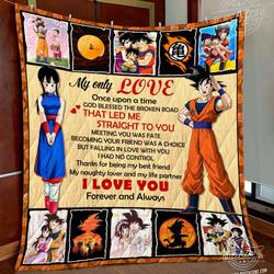 Dragon Ball Goku My Love Straight To You Quilt Cc and Home Decor