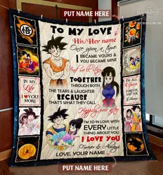 Dragon Ball Goku Once Upon A Time Custom Quilt Cc and Home Decor